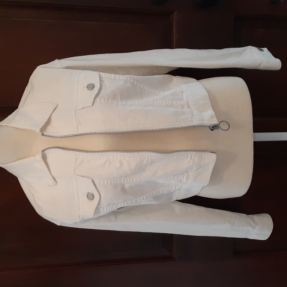 Michael Kors - White Denim Jacket w/ zipper